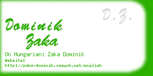 dominik zaka business card